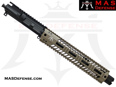 10.5" 5.56 / .223 AR-15 BARRELED UPPER - MAS DEFENSE SQUADRON 12" LIGHTWEIGHT QUAD RAIL - FDE