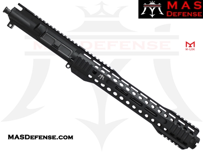 10.5" 9MM AR-15 BARRELED UPPER - MAS DEFENSE RIDGELINE  12.62" M-LOK RAIL