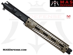 10.5" 9MM AR-15 BARRELED UPPER - MAS DEFENSE SQUADRON 12" LIGHTWEIGHT QUAD RAIL - FDE