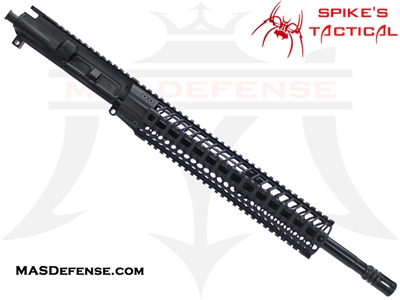 16" 5.56 / .223 BARRELED UPPER - SPIKES TACTICAL LW BAR2 12" QUAD RAIL