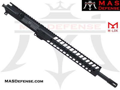 16" 9MM AR-15 BARRELED UPPER - MAS DEFENSE NERO 12.62" M-LOK RAIL