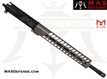 16" 9MM AR-15 BARRELED UPPER - MAS DEFENSE NERO 12.62" M-LOK RAIL - FDE