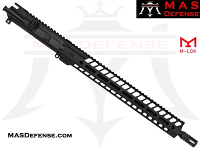 16" 9MM AR-15 BARRELED UPPER - MAS DEFENSE NERO 15" M-LOK RAIL