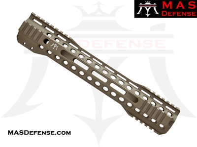 MAS DEFENSE 12.62" RIDGELINE M-LOK AR-15 QUAD RAIL - FDE