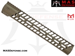 MAS DEFENSE AR-10 .308 DPMS GEN 1 HIGH PROFILE - 15" NERO M-LOK FREE FLOAT HANDGUARD - FLAT DARK EARTH FDE