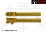 MAS DEFENSE 9MM 416R STAINLESS STEEL BARREL - GLOCK 17 GEN 1-4 FITMENT - TITANIUM NITRIDE TiN GOLD PVD G17