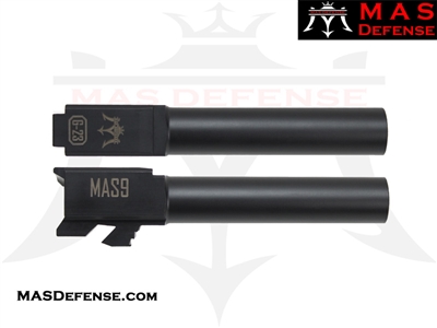 MAS DEFENSE 9MM 416R STAINLESS STEEL CONVERSION BARREL - GLOCK 23 FITMENT - MELONITE NITRIDE