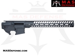 MAS DEFENSE CERAKOTE AR-15 STEALTH GRAY BUILDER SET - UPPER - 80% LOWER - 15" NERO M-LOK FREE FLOAT STEALTH GREY GRAY AR15