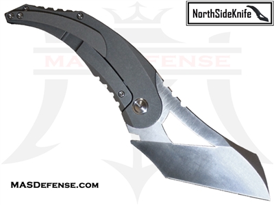 NORTH SIDE KNIFE TITANIUM (6AL4V) KOMODO - RAW / STONEWASH