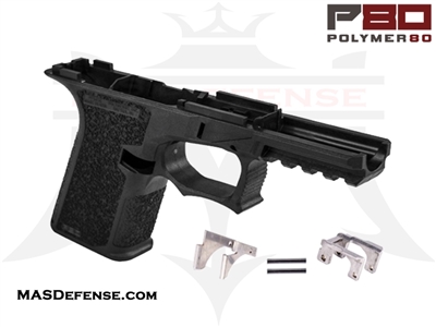 POLYMER80 80% POLYMER LOWER RECEIVER GLOCK 19 FITMENT - BLACK - P80-PF940CV1-BLK GCA COMPLIANT 76% FRAME