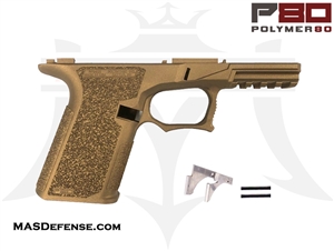 POLYMER80 80% POLYMER LOWER RECEIVER GLOCK 19 FITMENT - BURNT BRONZE - P80-PF940CV1-CKBRBNZ GCA COMPLIANT 76% BRIDGE FRAME