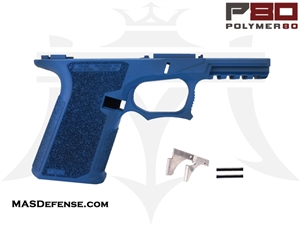 POLYMER80 80% POLYMER LOWER RECEIVER GLOCK 19 FITMENT - CERAKOTE NRA BLUE - P80-PF940CV1-CKNRBLU GCA COMPLIANT 76% BRIDGE FRAME