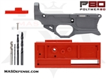 POLYMER80 AR-15 RHINO RL556V3 80% POLYMER LOWER RECEIVER KIT GRAY - P80-RL556V3-GRY  P80-BK556V3-GRY