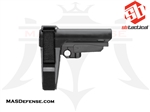 SB TACTICAL SBA3X 5-POSITION ADJUSTABLE PISTOL STABILIZING BRACE BLACK - SBA3X-01-SB SBA3-01-SB