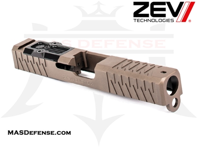 ZEV ENHANCED SOCOM SIGNATURE CUT SLIDE FOR GLOCK 19 GEN 1-3 WITH RMR OPTIC CUT FDE - SLD-Z19-3G-ESOC-RMR-FDE