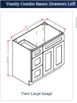 Vanity Sink Base 30DL