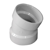 22.5 Degree Slip Elbow Fitting for Schedule 40 PVC Pipe