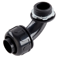 Black Non-Metallic Electrical Liquid Tight Conduit 90Â° Angle Fittings