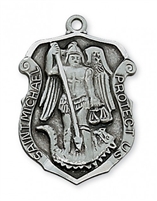 ANTIQUE SILVER ST. MICHAEL MEDAL