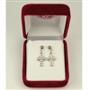 Rhodium Finsihed Celtic Cross Earrings