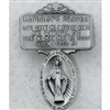 SILVER MIRACULOUS MEDAL VISOR CLIP CARDED