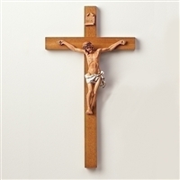 22.5" Fontanini Crucifix, Polymer Corpus on Wood Cross