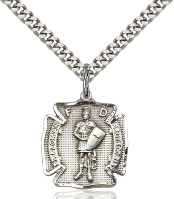 0070SS/24S <br/>Sterling Silver St. Florian Pendant