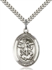 St. Michael the Archangel Medal<br/>7076 Oval, Sterling Silver