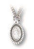 Beaded Miraculous Medal 1" on 18" Chain