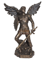 Archangel Michael, Cold Cast Bronze, 9"
