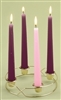 6.5" Metal Advent Wreath with 4 8" Candles, 6.5" Diameter, Metal/wax, Box