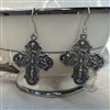 Earrings - 4-way Cross, Silver