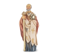 4" St. Nicholas Hand Painted Solid Resin Statue