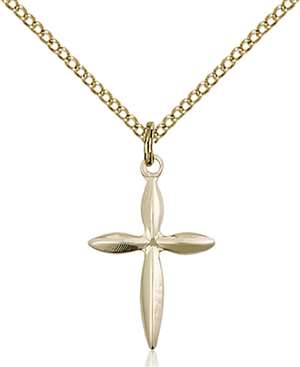 0018YGF/18GF <br/>Gold Filled Cross Pendant