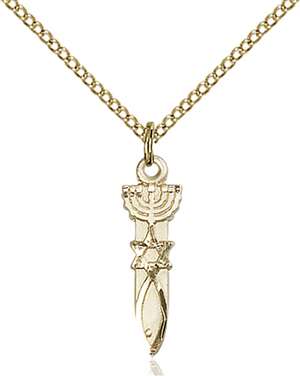 0061GF/18GF <br/>Gold Filled Menorah / Star / Fish Pendant