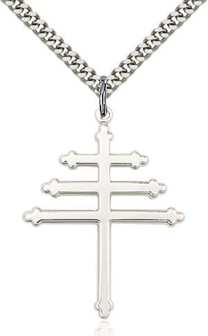0064SS/24S <br/>Sterling Silver Marionite Cross Pendant