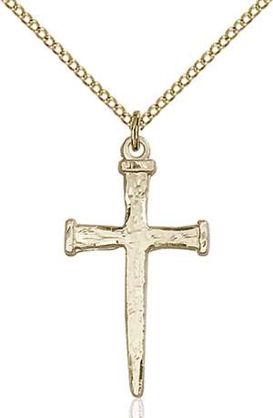 0085GF/18GF <br/>Gold Filled Nail Cross Pendant