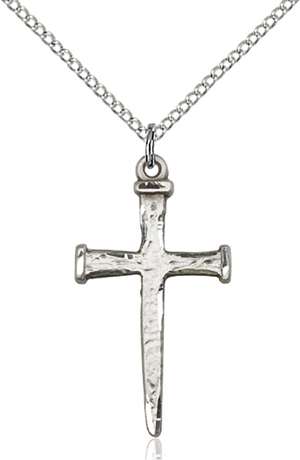 0085SS/18SS <br/>Sterling Silver Nail Cross Pendant