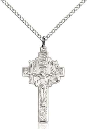 0098SS/18SS <br/>Sterling Silver Crucifix-IHS Pendant