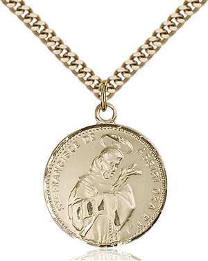 0101GF/24G <br/>Gold Filled St. Francis of Assisi Pendant