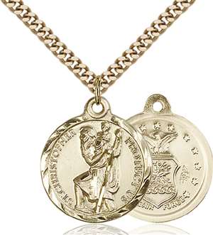 0192GF1/24G <br/>Gold Filled St. Christopher Pendant