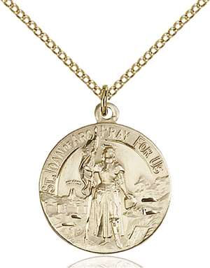 0193GF/18GF <br/>Gold Filled St. Joan of Arc Pendant