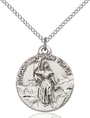 0193SS/18SS <br/>Sterling Silver St. Joan of Arc Pendant