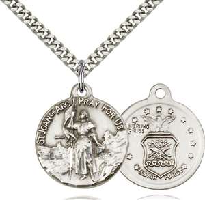 0193SS1/24S <br/>Sterling Silver St. Joan of Arc Pendant