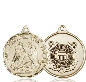 0201KT3 <br/>14kt Gold St. Michael Medal