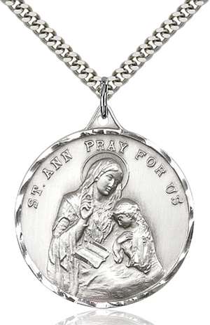 0203ASS/24S <br/>Sterling Silver St. Ann Pendant