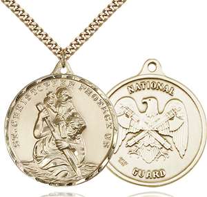 0203GF5/24G <br/>Gold Filled St. Christopher Pendant