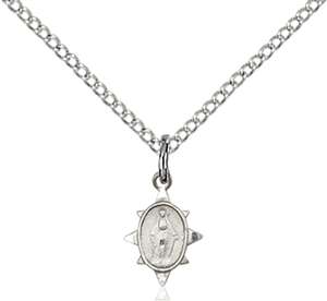 0212PLSS/18SS <br/>Sterling Silver Miraculous Pendant