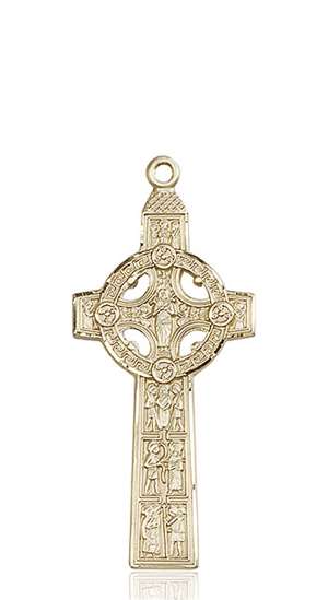 0255KT <br/>14kt Gold Scriptures Cross Medal