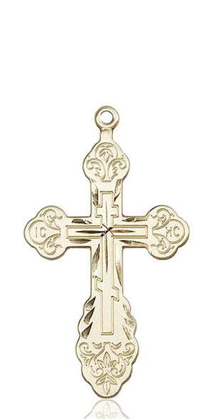 0262KT <br/>14kt Gold Cross Medal